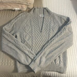 Aritzia Sunday best quarter zip grey sized small euc